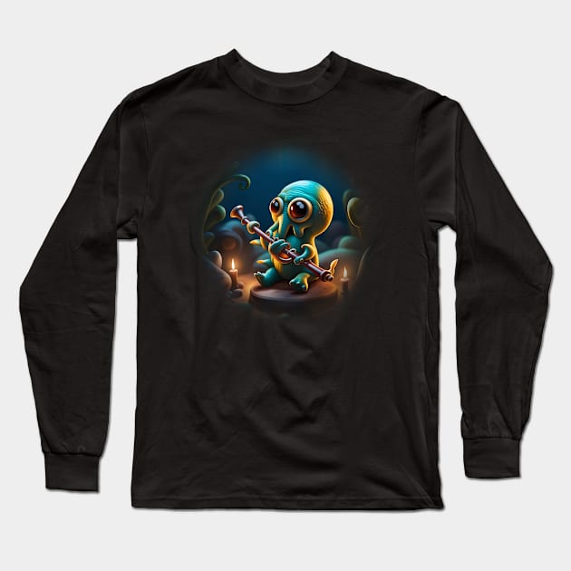 Tentacle Spectacle Long Sleeve T-Shirt by Veraukoion